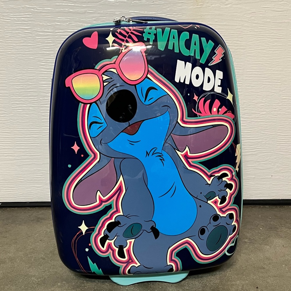 NEW Disney Stitch Rolling Luggage